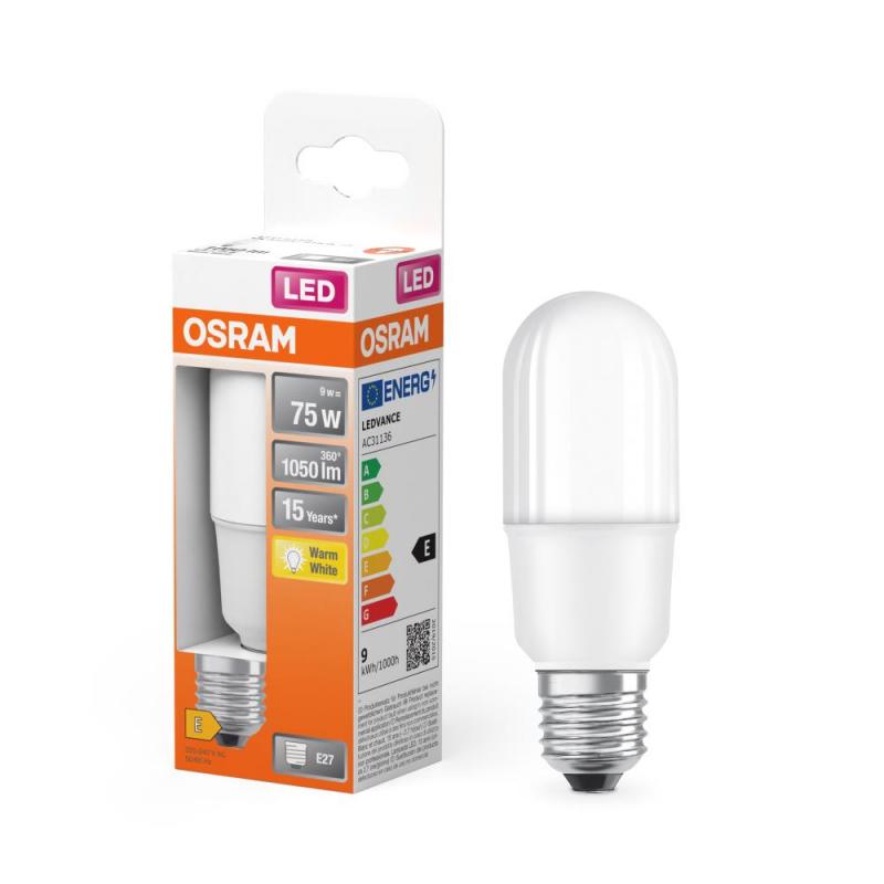 OSRAM LED Lampe E27 STICK ICE 9,5W Ersatz für 75W warmweiß